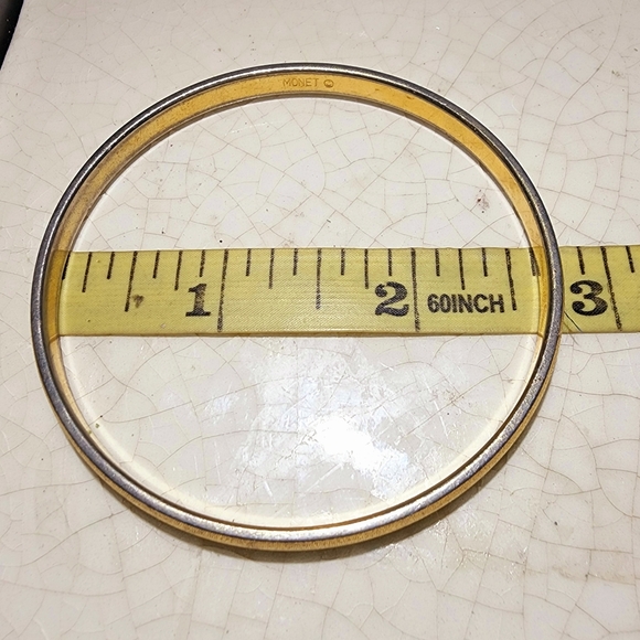 Vintage Monet brush gold texture bangle bracelet #bangle #braceletstack - Picture 4 of 7